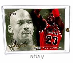 Michael Jordan Card 90's SP Rare Gold Foil Insert Authentic Bulls Jersey #23