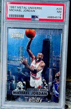 Michael Jordan Card PSA GRADED TOUGH 90's METAL HOLO FOIL RARE BULLS JERSEY #23