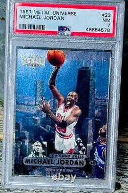 Michael Jordan Card PSA GRADED TOUGH 90's METAL HOLO FOIL RARE BULLS JERSEY #23