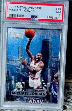 Michael Jordan Card PSA GRADED TOUGH 90's METAL HOLO FOIL RARE BULLS JERSEY #23