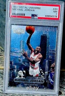 Michael Jordan Card PSA GRADED TOUGH 90's METAL HOLO FOIL RARE BULLS JERSEY #23