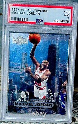 Michael Jordan Card PSA GRADED TOUGH 90's METAL HOLO FOIL RARE BULLS JERSEY #23