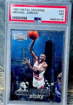 Michael Jordan Card PSA GRADED TOUGH 90's METAL HOLO FOIL RARE BULLS JERSEY #23