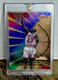 Michael Jordan Card TOPPS 90's INSERT RAINBOW HOLO FOIL RARE? BULLS JERSEY #23