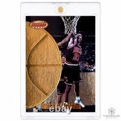 Michael Jordan Card TOPPS 90's Insert Gold Holo Foil Rare Bulls Jersey #23 NBA