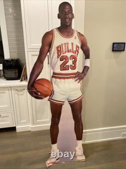 Michael Jordan Cardboard Cut Out Life Size Vintage Measure Up 1987 Chicago Bulls