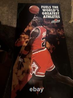Michael Jordan Cardboard Standup Gatorade Super Rare Mint Condition Fuels t