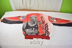 Michael Jordan Chalk Line Jacket Vintage Chicago Bulls Mens L 90's