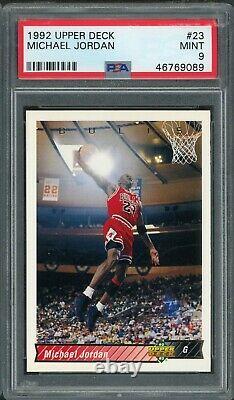 Michael Jordan Chicago Bulls 1992 Upper Deck Basketball Card #23 Graded PSA 9
