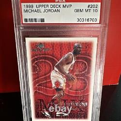 Michael Jordan, Chicago Bulls 1999 Upper Deck Mvp Card #202 Psa Gem Mint 10