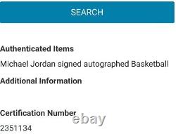 Michael Jordan Chicago Bulls #23 Signed Basketball Hologram Authentication