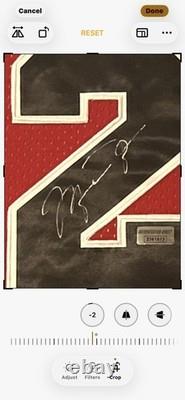 Michael Jordan Chicago Bulls #23 Signed Framed Basketball Jersey Autograph