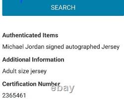 Michael Jordan Chicago Bulls #23 Signed White Home Jersey Hologram Validation