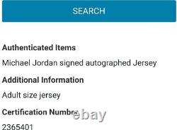 Michael Jordan Chicago Bulls #23 Signed White Home Jersey Hologram Validation