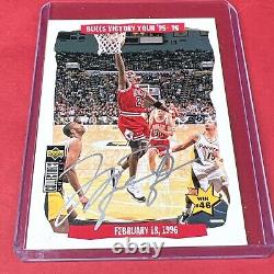 Michael Jordan Chicago Bulls Autographed Trading Card COA AUTHENTIC Hologram VTG