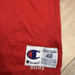 Michael Jordan Chicago Bulls Champion Authentic Jersey 48 L NBA Vtg 90s Stitched