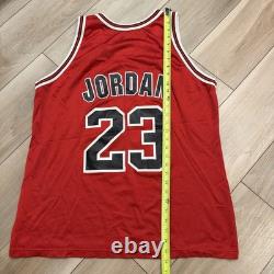 Michael Jordan Chicago Bulls Champion Authentic Jersey 48 L NBA Vtg 90s Stitched