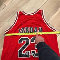 Michael Jordan Chicago Bulls Champion Authentic Jersey 48 L NBA Vtg 90s Stitched