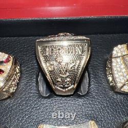 Michael Jordan Chicago Bulls Championship 6 Ring Set With Wooden Display Box