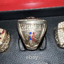 Michael Jordan Chicago Bulls Championship 6 Ring Set With Wooden Display Box