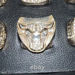 Michael Jordan Chicago Bulls Championship 6 Ring Set With Wooden Display Box