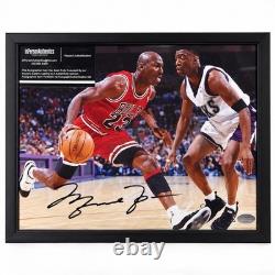 Michael Jordan Chicago Bulls NBA Signed 8x10 Basketball Photo Autographed with COA