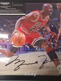 Michael Jordan Chicago Bulls NBA Signed 8x10 Basketball Photo Autographed with COA Michael Jordan Chicago Bulls NBA Signed 8x10 Basketball Photo Autographed with COA