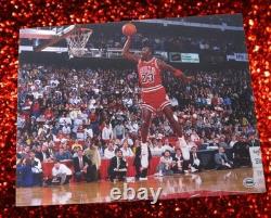 Michael Jordan Chicago Bulls Slam Dunk Hand Signed Autographed 11x14 Photo w COA
