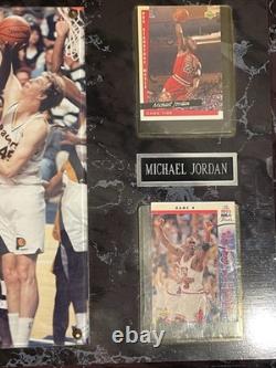 Michael Jordan Chicago Bulls Vintage Basketball Plaque Photo 2 Cards 1993 Finals