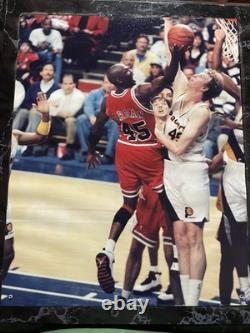 Michael Jordan Chicago Bulls Vintage Basketball Plaque Photo 2 Cards 1993 Finals
