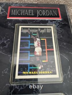Michael Jordan Collectors Plaque Vintage Sports Cards & Name Plate 15x12