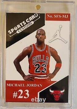 Michael Jordan Custom Handmade Art Cart with Chicago Bulls Patch NBA Logo
