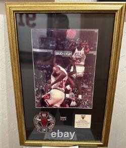 Michael Jordan Framed Bulls Upper Deck Timeline Photo Display With 1993