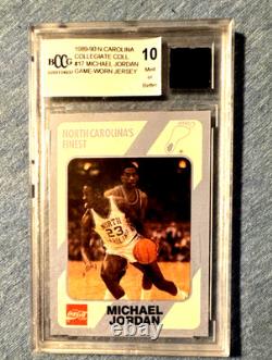 Michael Jordan Game Used Jersey BCCG 10 NC College 1989 Beckett Chicago Bulls #1