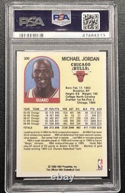Michael Jordan Gem Mint PSA 10 1989 NBA Hoops Chicago Bulls #200