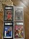 Michael Jordan Graded Lot With Kobe Bryant Rookie Card (lot Of 4)