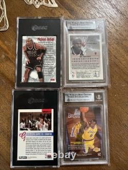Michael Jordan Graded Lot With Kobe Bryant Rookie Card (lot Of 4)