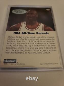 Michael Jordan Hand-Signed Auto 1992 SkyBox USA NBA All-Time Records #45 WithCOA