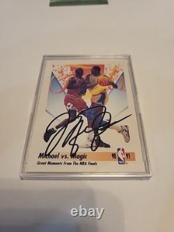 Michael Jordan Hand-Signed Autograph 1991 SkyBox Michael VS. Magic #333 WithCOA