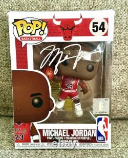 Michael Jordan Hand Signed Funko Pop Basketball #54 Chicago Bulls COA