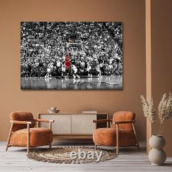 Michael Jordan Last Shot Canvas Wall Art Prints Basketball Gift Framed Artwork