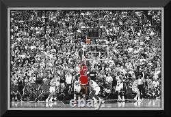 Michael Jordan Last Shot Framed Canvas