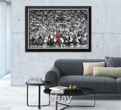 Michael Jordan Last Shot Framed Canvas