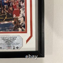 Michael Jordan! Last Shot Upper Deck Photo and Collector Gold Coin COA