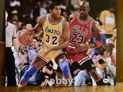 Michael Jordan & Magic Johnson Signed Autographed Photo 8x10 Chicago Bulls