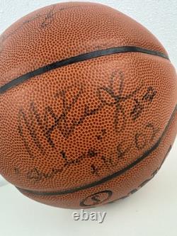 Michael Jordan Magic Johnson Signed Basketball HOF 2002