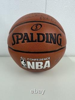 Michael Jordan Magic Johnson Signed Basketball HOF 2002