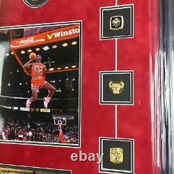 Michael Jordan Memorabilia Framed Chicago Bulls Rings