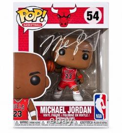 Michael Jordan NBA Chicago Bulls Signed Autographed Funko Pop Basketball #54 COA