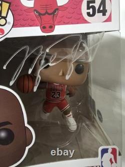 Michael Jordan NBA Chicago Bulls Signed Autographed Funko Pop Basketball #54 COA